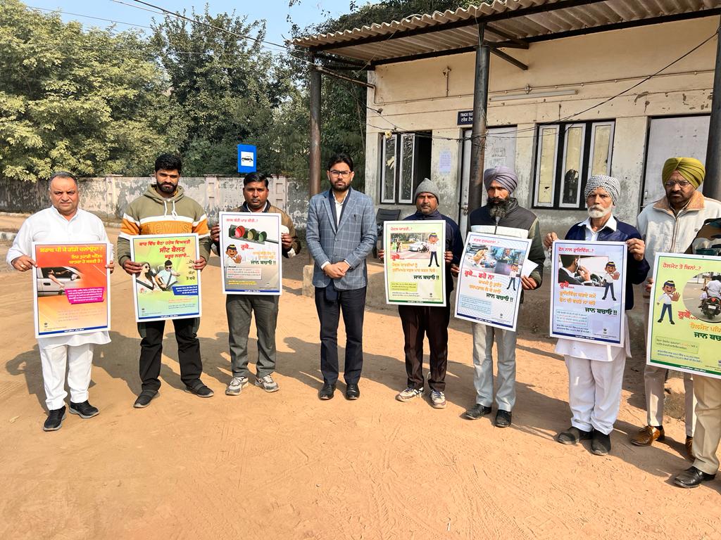 The road safety month started by making those coming on the driving track aware